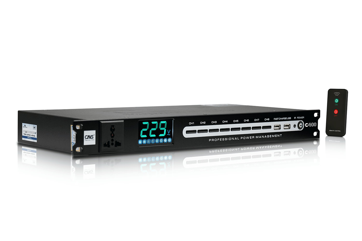Quản Lý Nguồn CAVS C400 mặt nghiêng