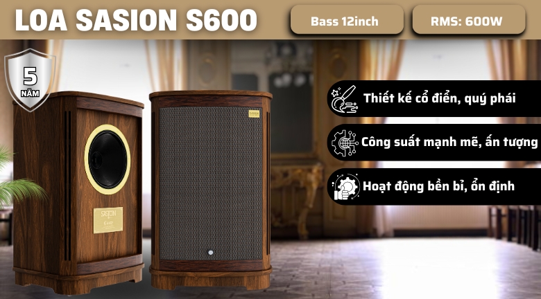 Ảnh nổi bật của sản phẩm Loa Sasion S600 (Loa Đồng Trục Bass 30cm, 2 đường tiếng) 2