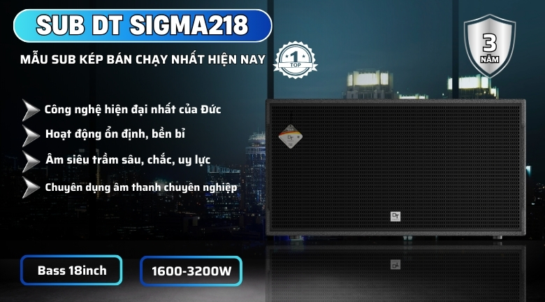 Ảnh nổi bật của sản phẩm Loa Sub Kép DT Sigma218 (2xBass 50cm) 2