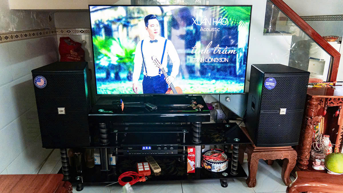 Dàn Karaoke CAVS TT350: (CAVS C12, Vatasa Bla600 New) hình lắp đặt thực tế