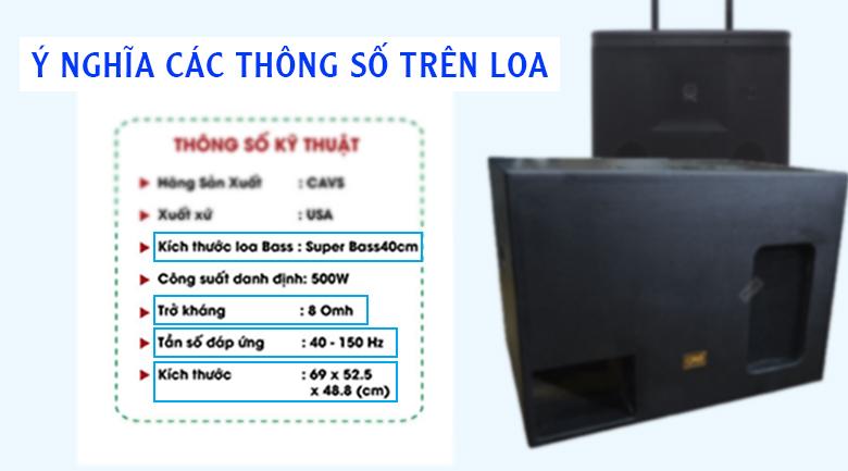 Ý nghĩa các thông số kỹ thuật trên loa