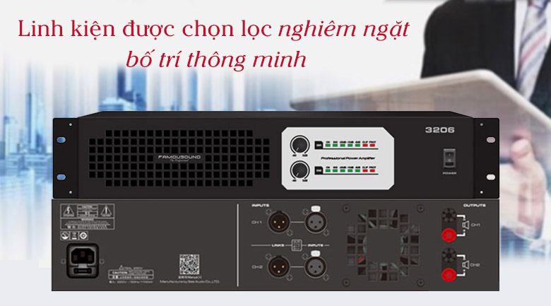 Cục đẩy Famousound 3206 | Linh kiện chọn lọc và bố trí thông minh