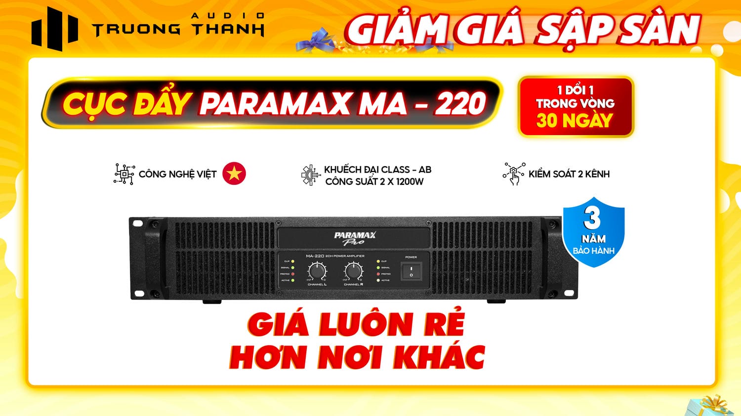 Ảnh nổi bật của sản phẩm Cục đẩy Paramax MA-220 5