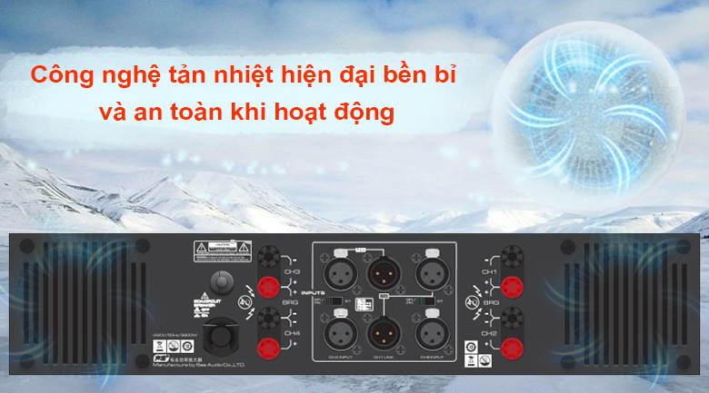 Cục đẩy Soundstandard GB4600 | Công nghệ tản nhiệt hiện đại bền bỉ và am toàn khi hoạt động