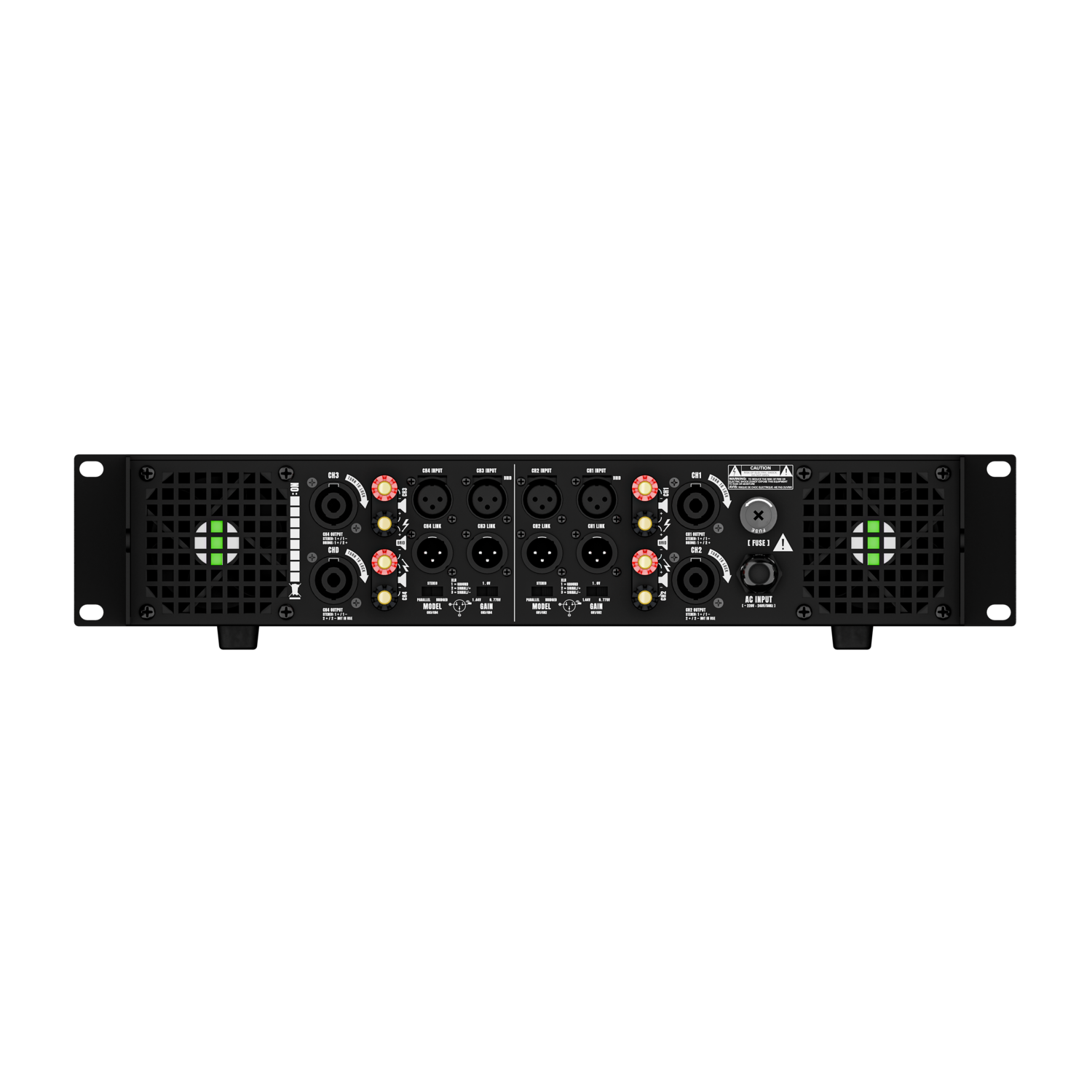 Cục Đẩy Công Suất 4 Kênh Vatasa Va-4400 mặt sau