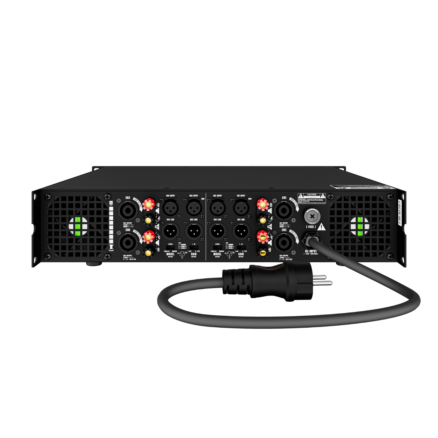 Mặt sau của Cục Đẩy Công Suất 4 Kênh Vatasa Va-41000 (Bạc)