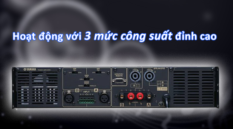 Cục đẩy Yamaha XP5000 | Hoạt động với 3 mức công suất đỉnh cao