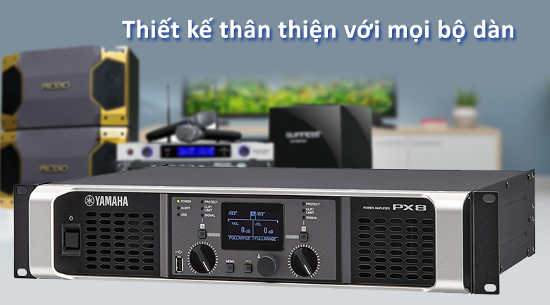 Cục đẩy Yamaha PX8 | Thiết kế thân thiện với mọi bộ dàn