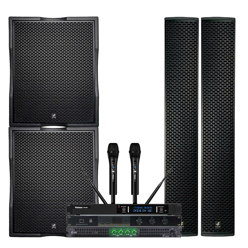 Dàn karaoke 4Acoustic TT432: (4Acoustic PCS 605, Vatasa SKM9000, JBL KMP1000S, 4Acoustic SX43500, 4Acoustic Sub 115BS)