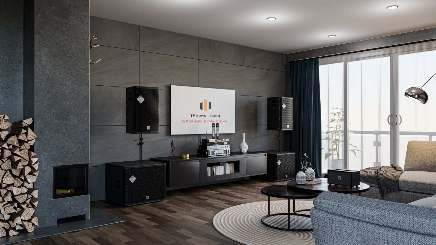 Mặt bên của Dàn Karaoke DT TT228