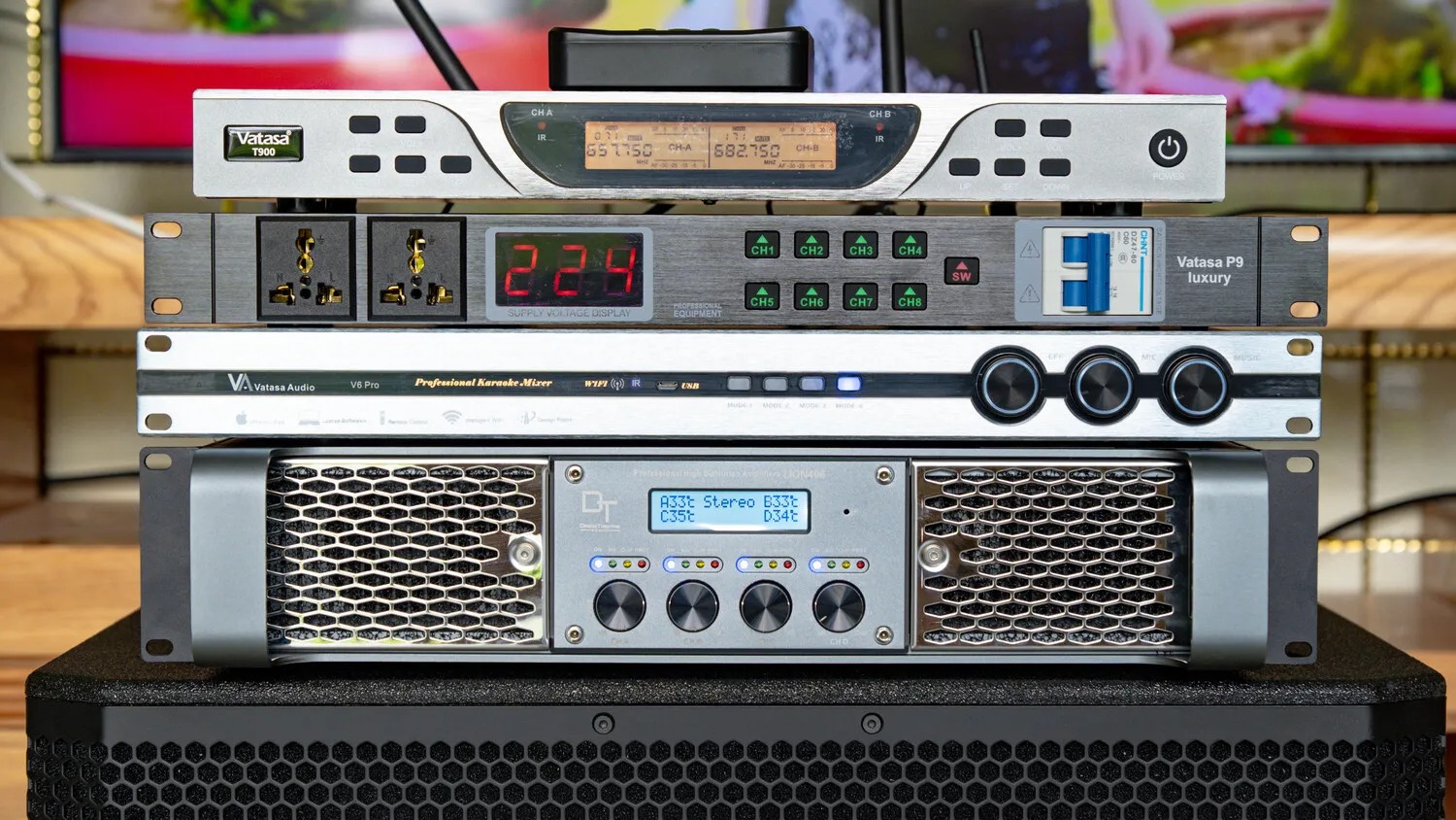 Ảnh sản phẩm Dàn karaoke DT TT186: (DT D2000, Vatasa T900 New, Vatasa V6 Pro, DT Lion406, DT Delta115, Vatasa P9 Luxury) 11
