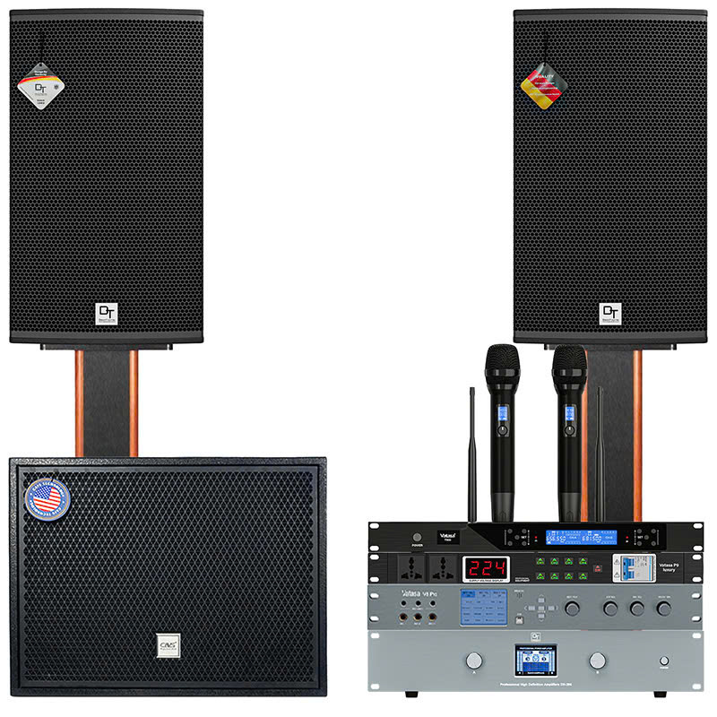 Dàn karaoke DT TT434: (DT Radius-12Pro, Vatasa T500, Vatasa V8 Pro, DT DH-206, CAVS CS115, Vatasa P9 Luxury)
