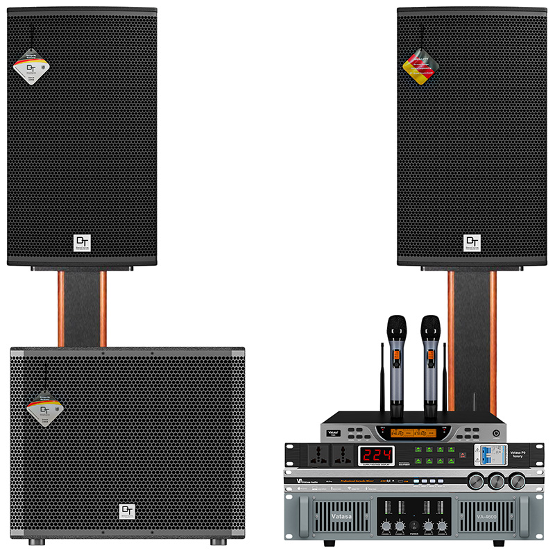 Dàn karaoke DT TT478: (DT Radius-12Pro, Vatasa T900 New, Vatasa V6 Pro, Vatasa VA-4600, DT Delta115, Vatasa P9 Luxury)