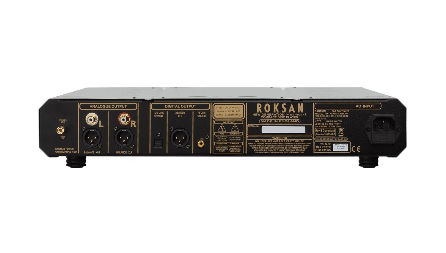 Mặt sau của Đầu CD Roksan Caspian