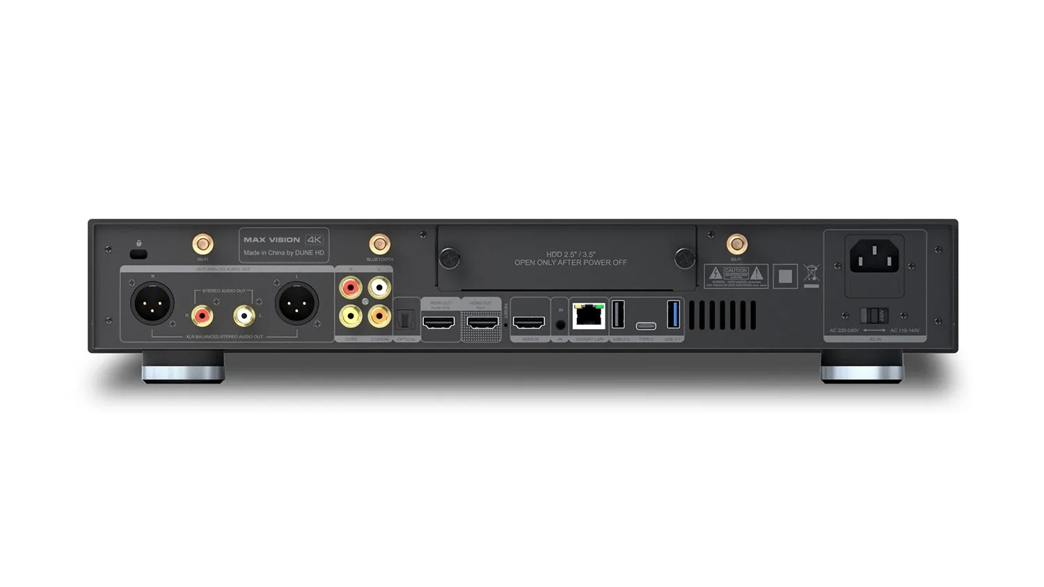 Mặt sau của Đầu Dune HD Max Vision 4K