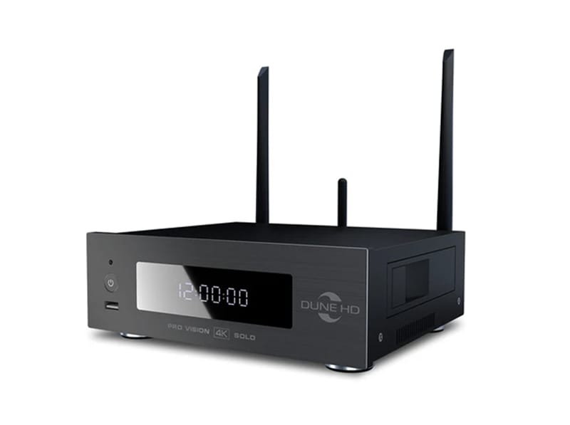 Mặt bên của Combo Đầu Dune HD Pro Vision 4K Solo + Ổ Toshiba 4TB S300