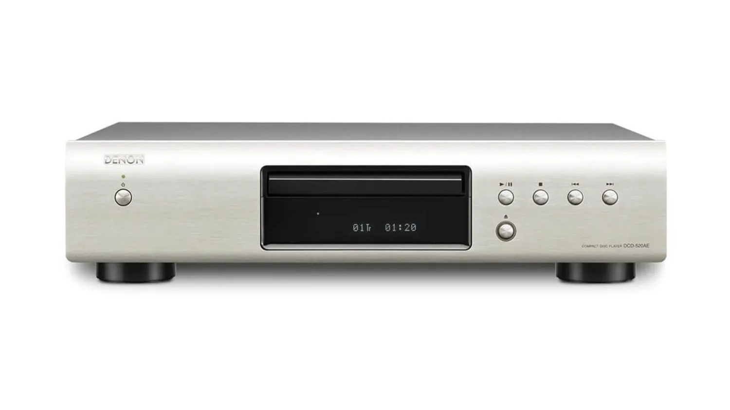Mặt trước của Đầu Denon DCD-520AE màu trắng