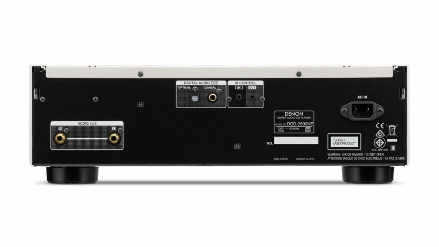 Mặt sau của Đầu Denon DCD-2500NE
