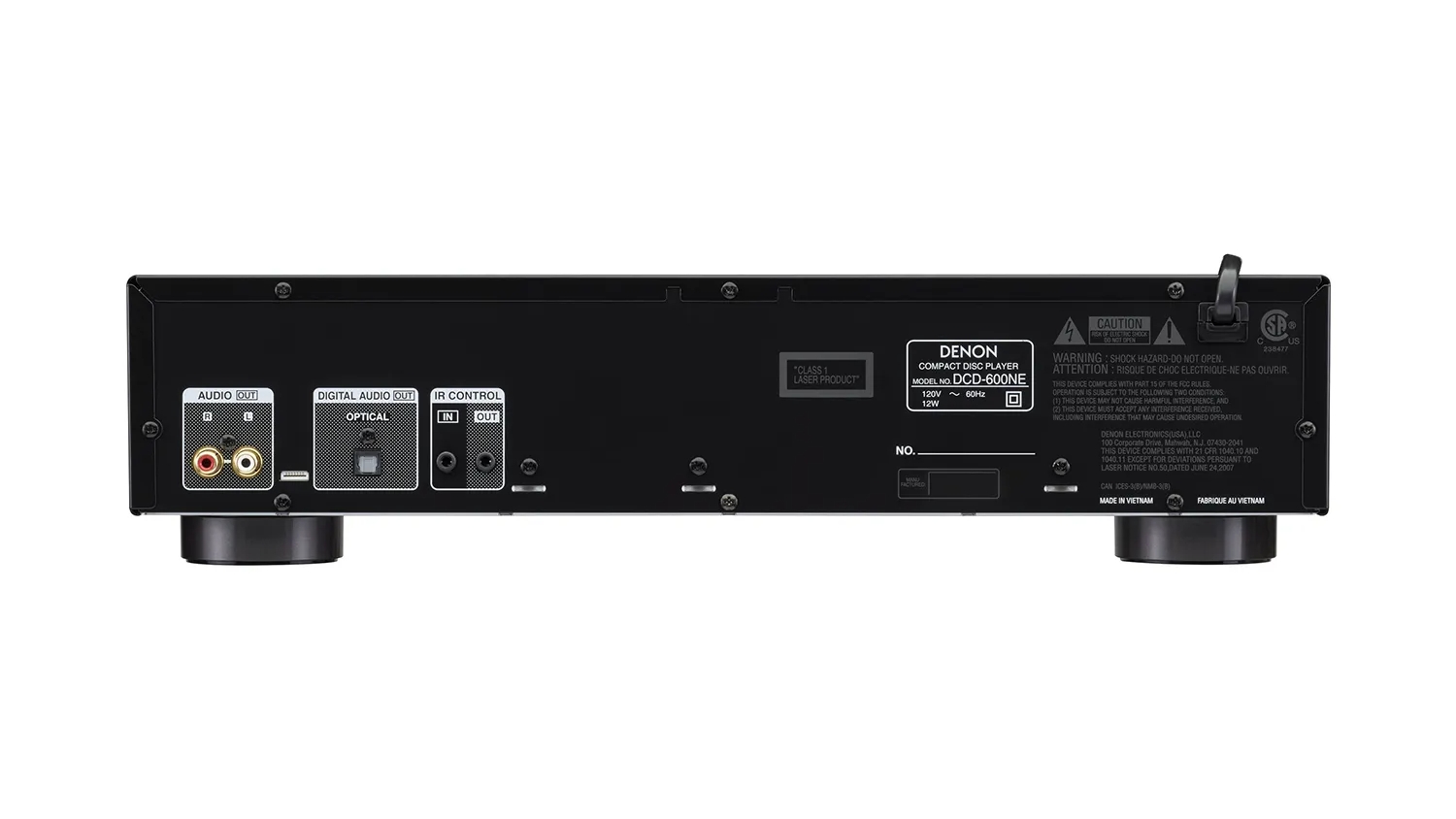 Mặt sau của Đầu CD Denon DCD-600NE
