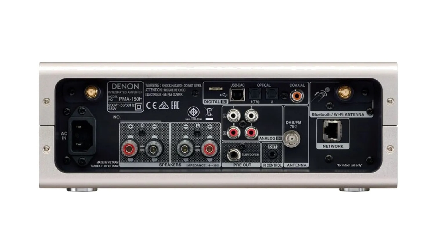 Mặt sau của AMPLY DENON PMA-150H