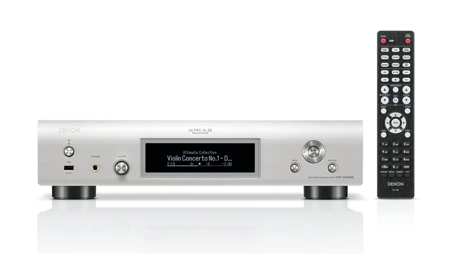 Mặt trước của Đầu Denon DNP-2000NE màu trắng