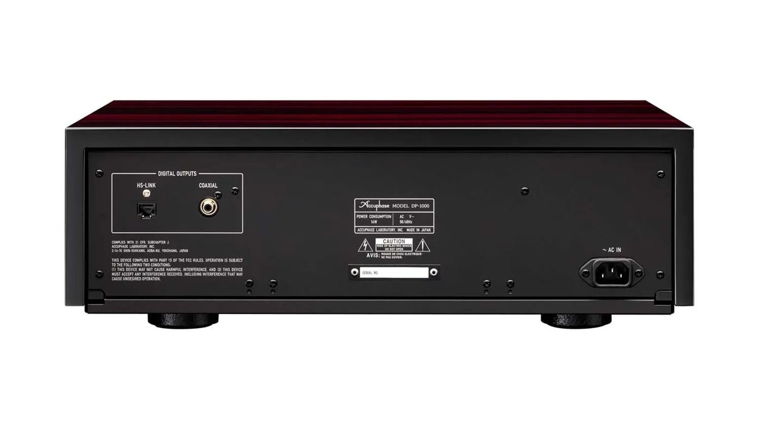 Mặt sau của Accuphase DP-1000
