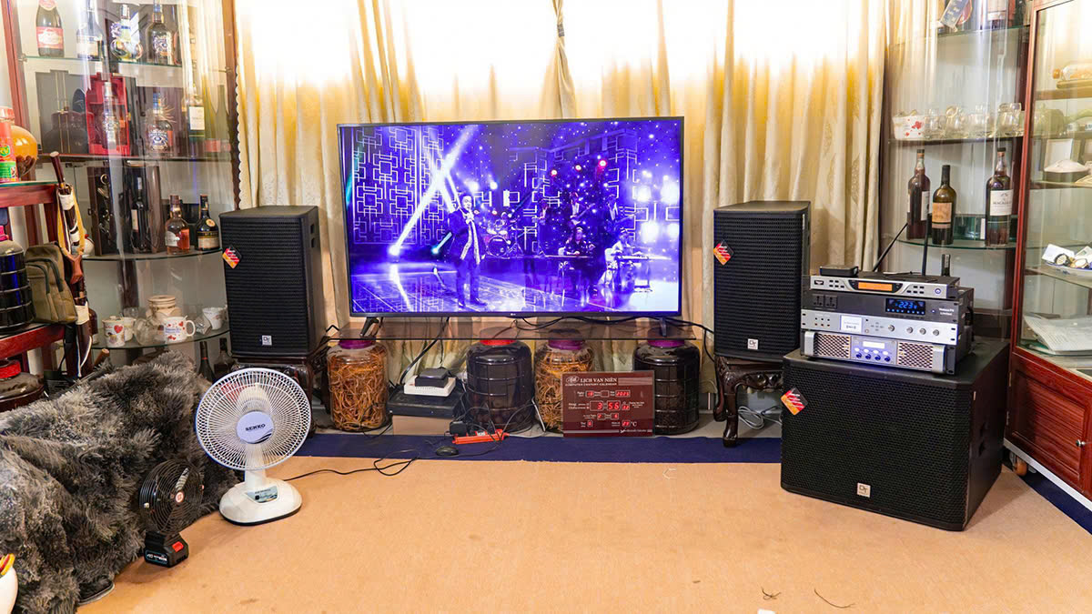 Dàn Karaoke DT TT344: (DT Alpha12, Vatasa T900 New, Vatasa V8Pro, DT Lion406, DT Delta115, Vatasa P9 Limited) hình lắp đặt thực tế