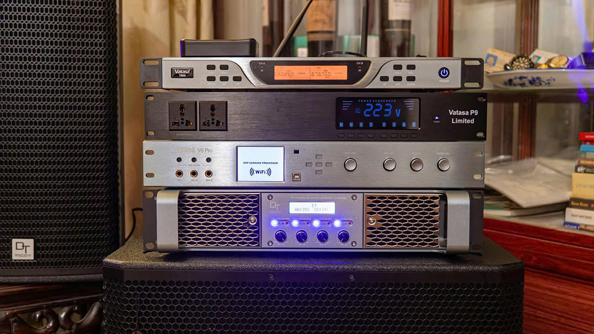 bộ xử lý tín hiệu của Dàn Karaoke DT TT344: (DT Alpha12, Vatasa T900 New, Vatasa V8Pro, DT Lion406, DT Delta115, Vatasa P9 Limited)