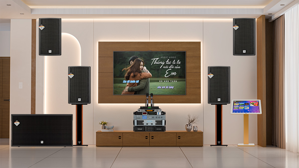 Dàn Karaoke DT Kinh Doanh TT195: (2 DT Delta12, Vatasa T900 New, Vatasa V8Pro, Vatasa DKS1004 NEW, DT Lion215, DT Sigma218, Vatasa P9 Luxury, VietK 6TB, VietK 22 inch) hình 3d