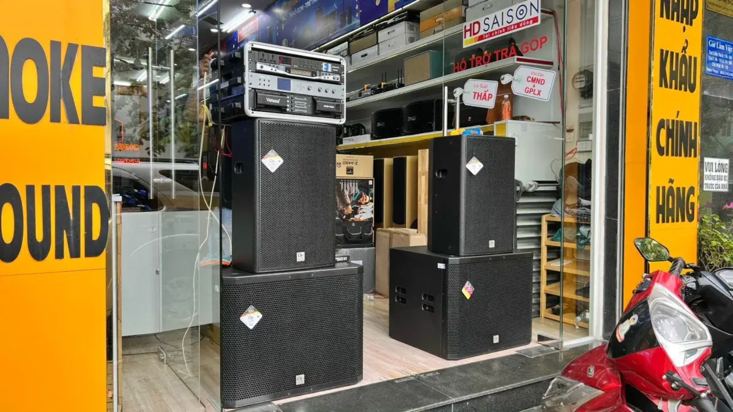 Loa Karaoke DT Delta15 phối ghép linh hoạt với nhiều thiết bị âm thanh cao cấp