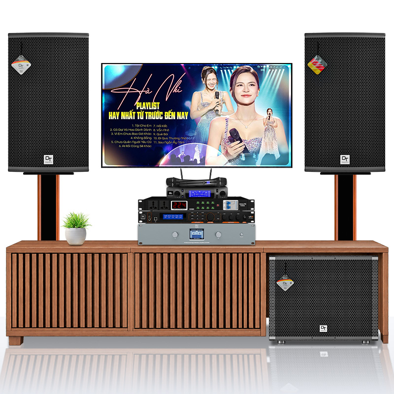 Dàn karaoke DT TT445: (DT Radius-12Pro, JBL VM300, JBL VX9, DT DH-206, DT Delta-115AT, Vatasa P9 Luxury)