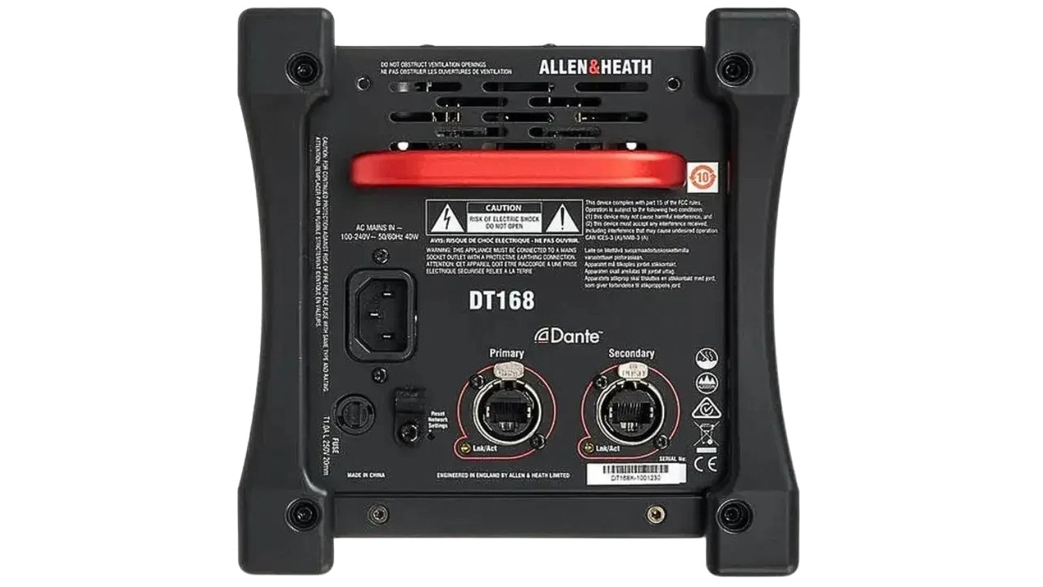 Mặt bên của Allen & Heath DT168 - Audio Racks