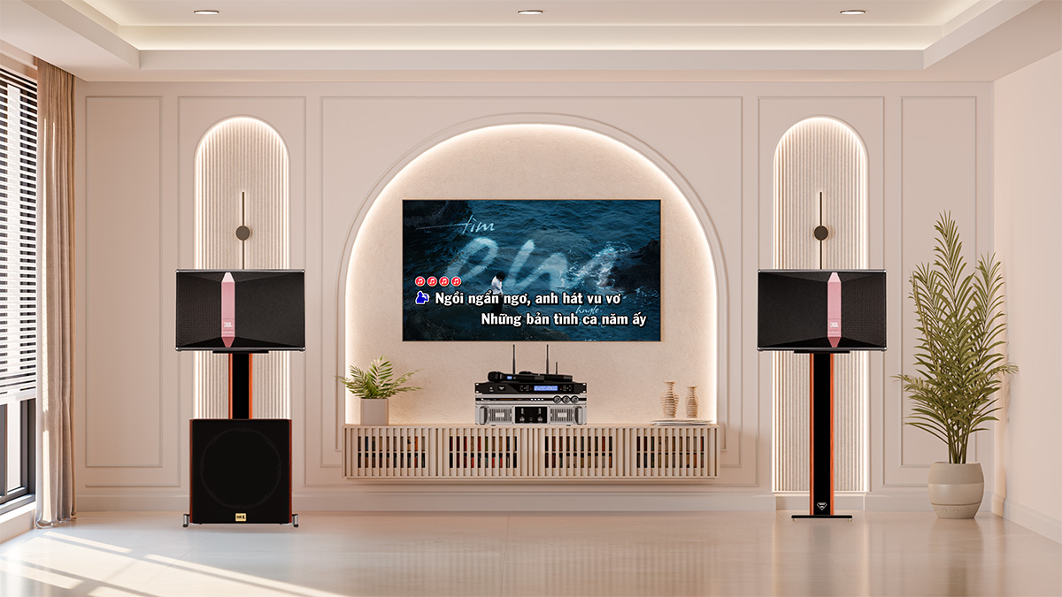 Dàn karaoke JBL TT471: (JBL Ki512, Vatasa T500, Vatasa V6 Pro, Vatasa VA-2600, Nex 12) hình 3d