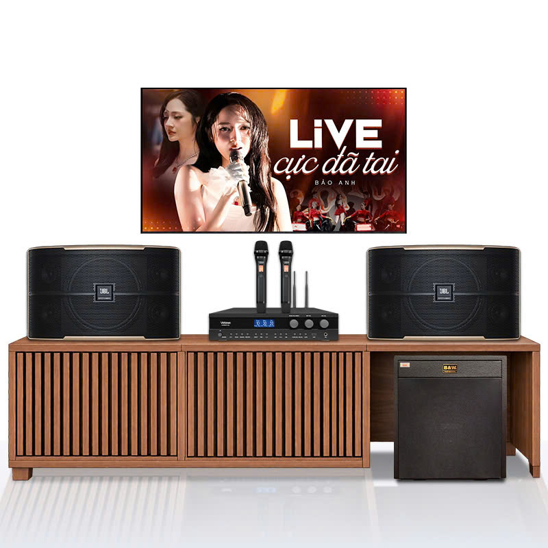 Dàn karaoke JBL TT224: (JBL Pasion 12, Vatasa Bla600 New, B&W Pro888 Plus)