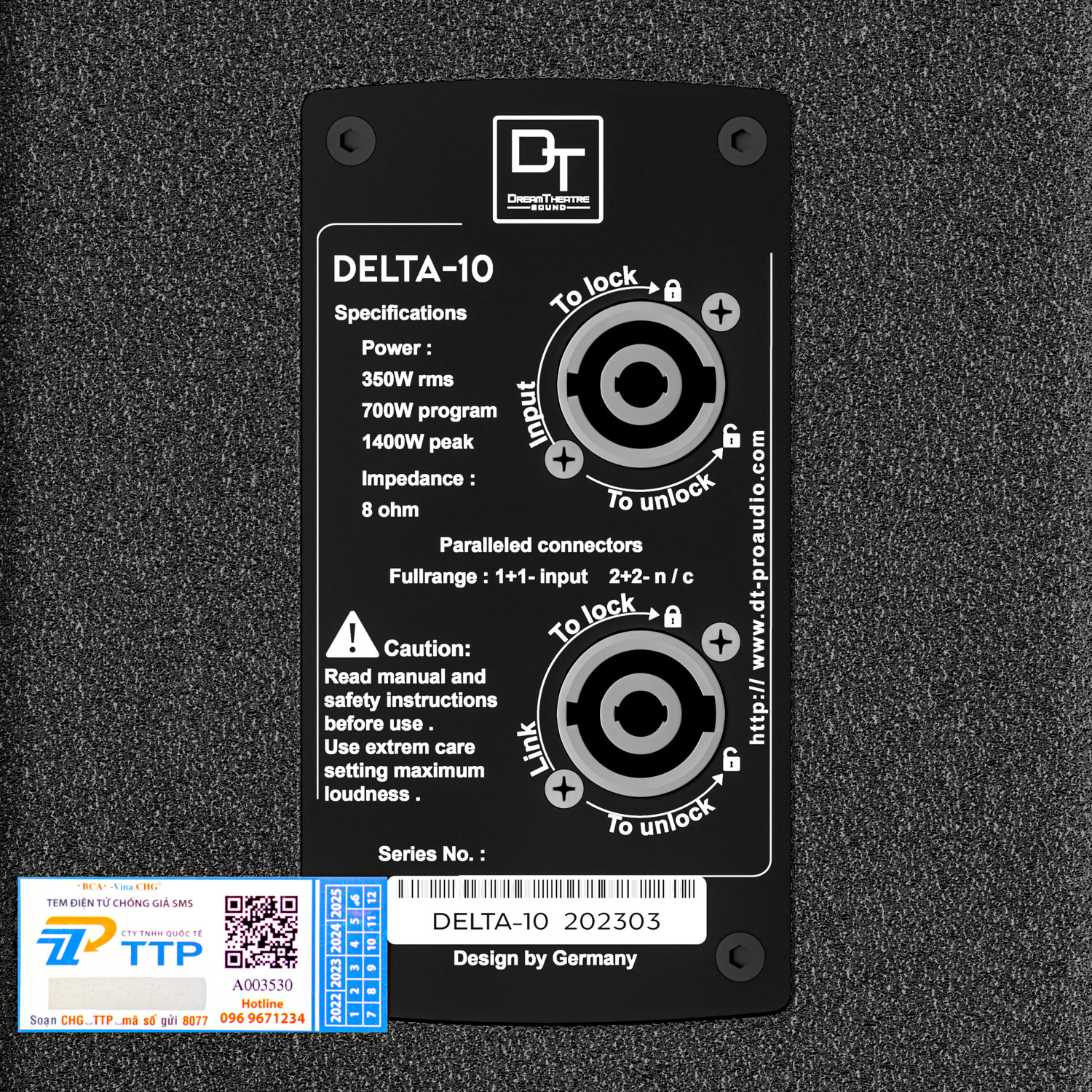 Ảnh sản phẩm Loa Karaoke DT Delta10 (full bass 25cm, 2 đường tiếng) 8