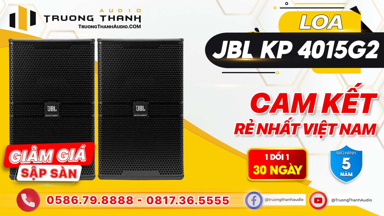 Ảnh nổi bật của sản phẩm Loa Karaoke JBL KP4015G2 Mỹ (full bass 40cm, 2 loa 2 đường) 20