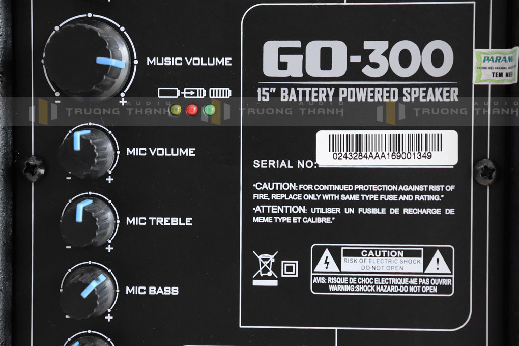 Ảnh sản phẩm Loa kéo Paramax Go 300S (bass 40cm, 6 loa 3 đường) 16