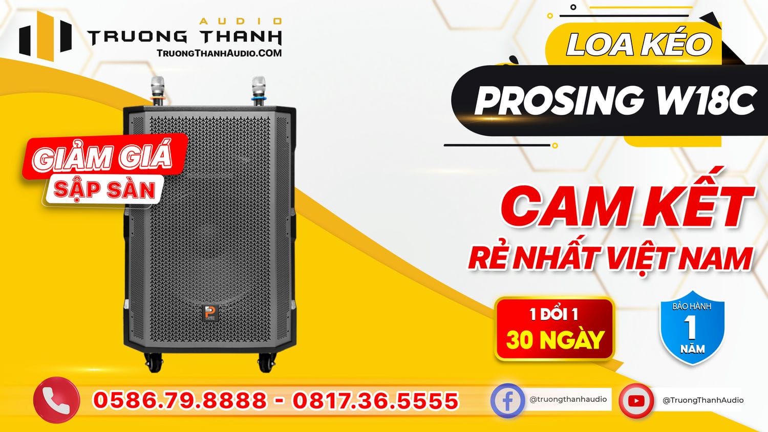 Ảnh nổi bật của sản phẩm Loa kéo Prosing W18C 3