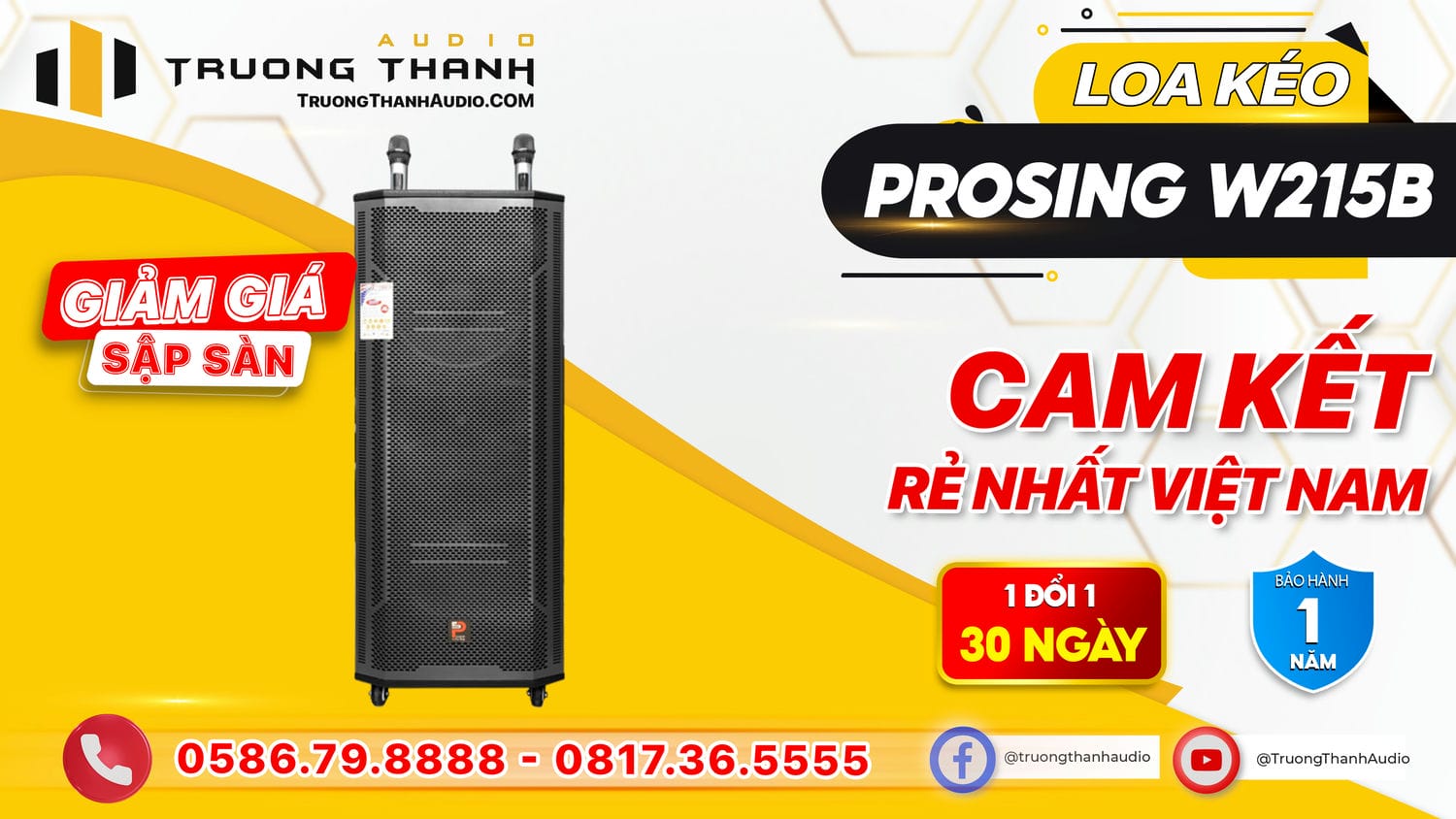 Ảnh nổi bật của sản phẩm Loa kéo Prosing W215B 3