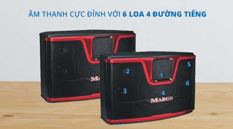 Loa Maingo LS-2000MKII | Âm thanh cực đỉnh với 6 loa 4 đường tiếng