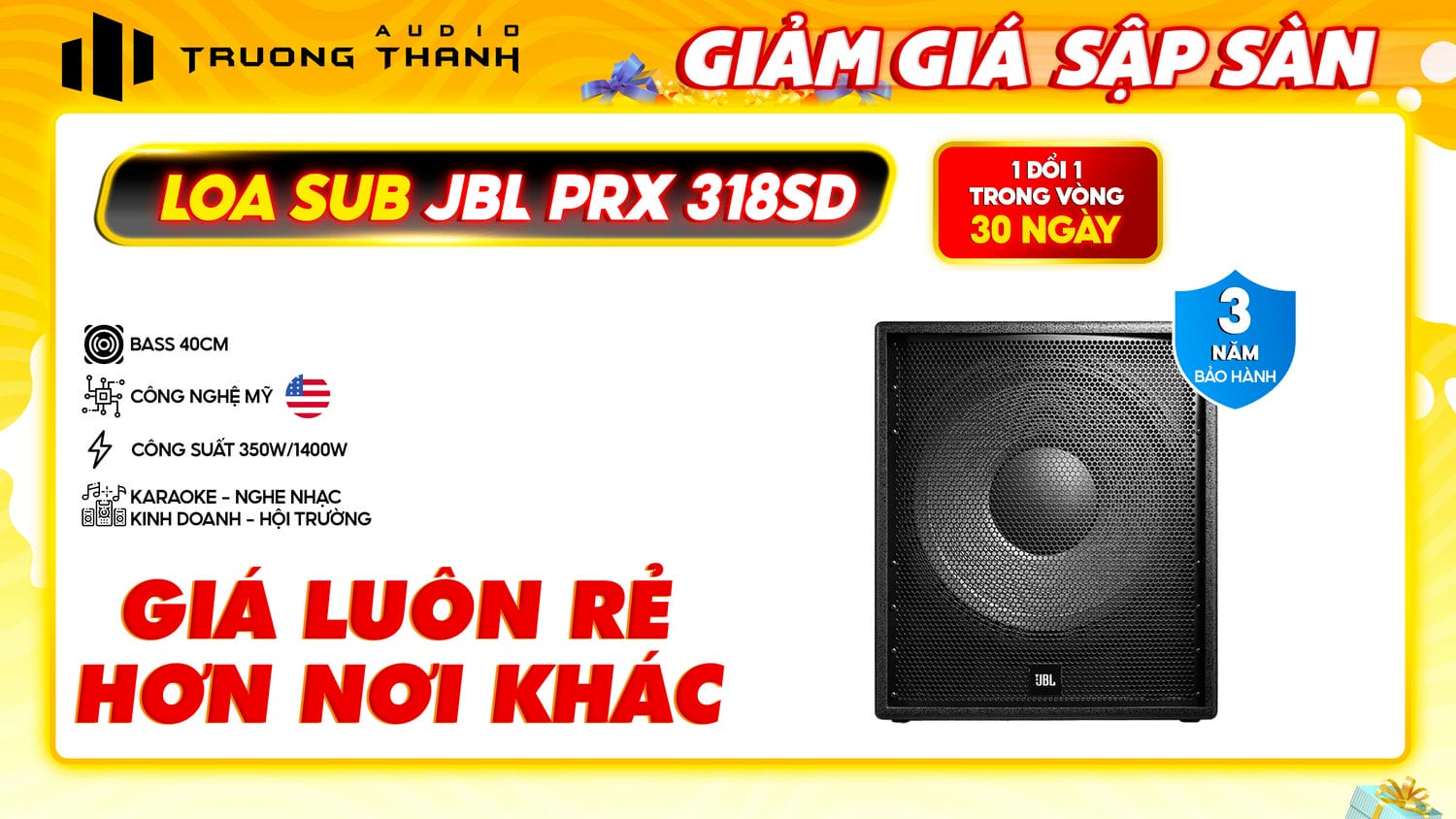 Ảnh nổi bật của sản phẩm Loa sub JBL PRX318SD 2