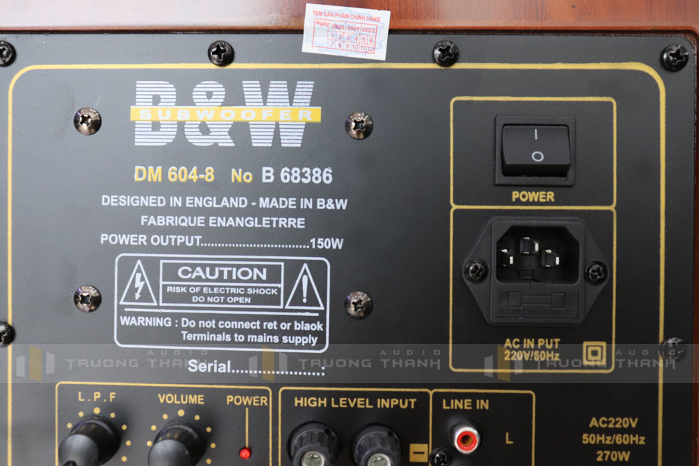Loa Sub B&W 604 8No (sub điện bass 30cm) ảnh 8