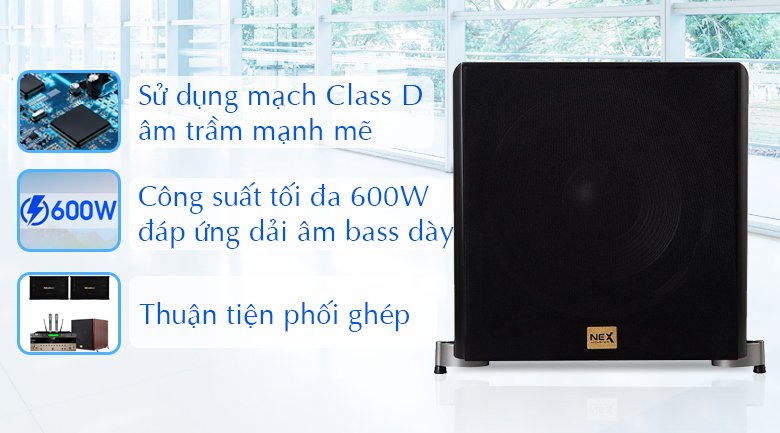 Loa sub Nex sub12 tính năng 1