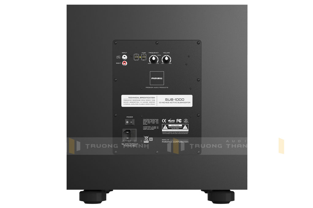 Mặt sau của Loa Sub Paramax 1000