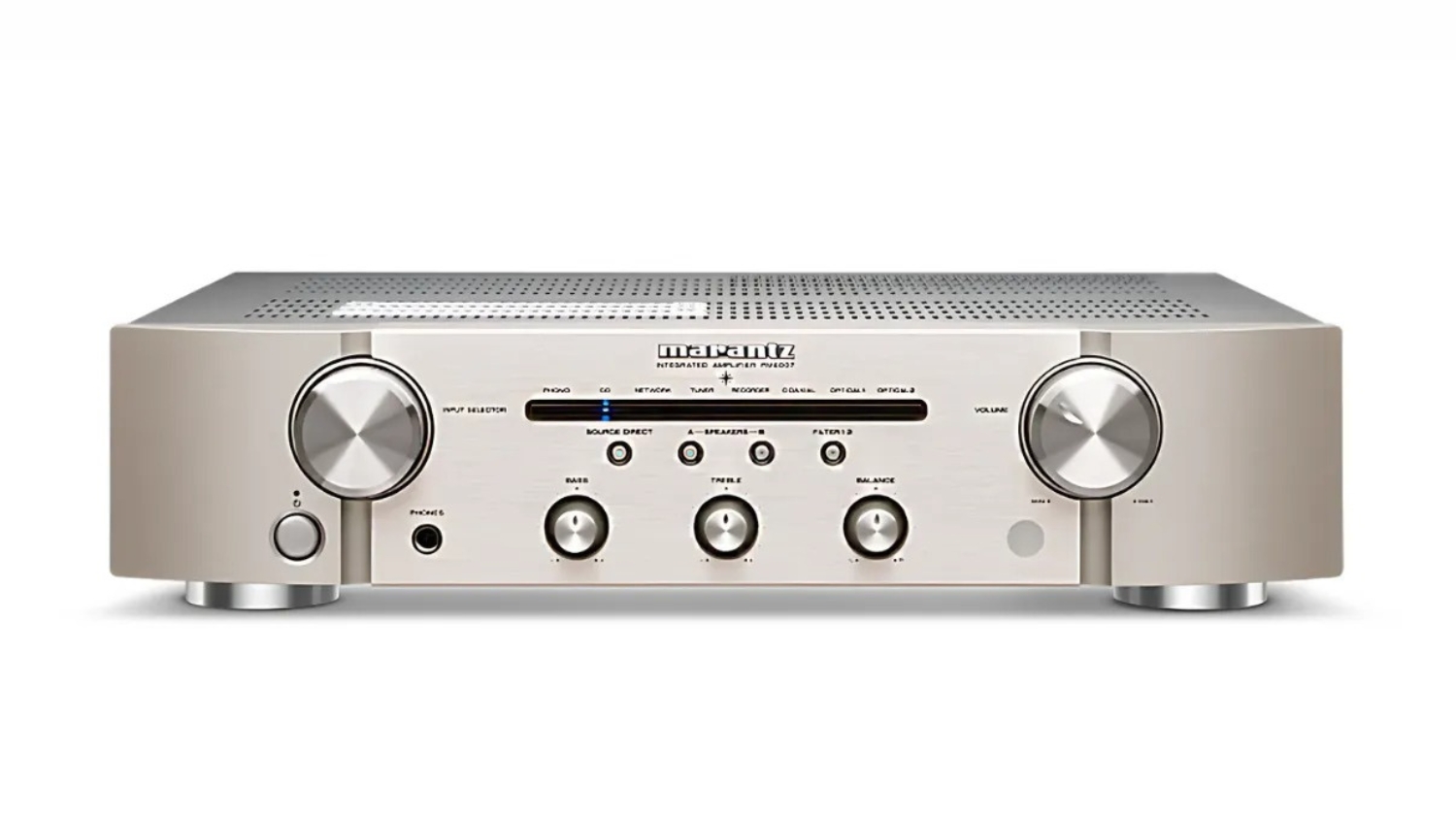 Mặt trước của AMPLY MARANTZ PM6007 màu trắng