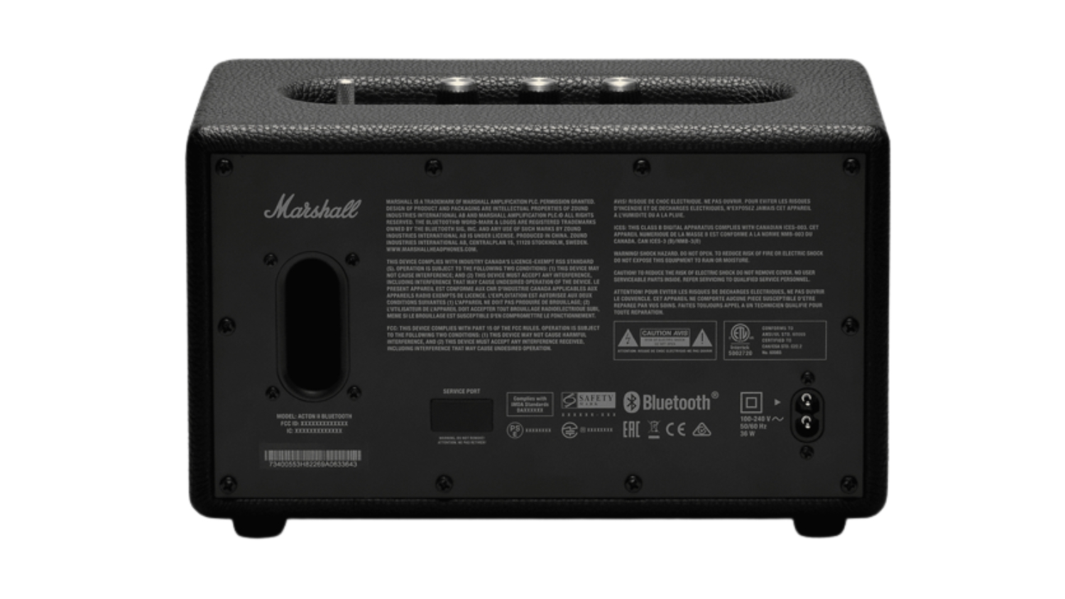 Mặt sau của LOA MARSHALL ACTON 2