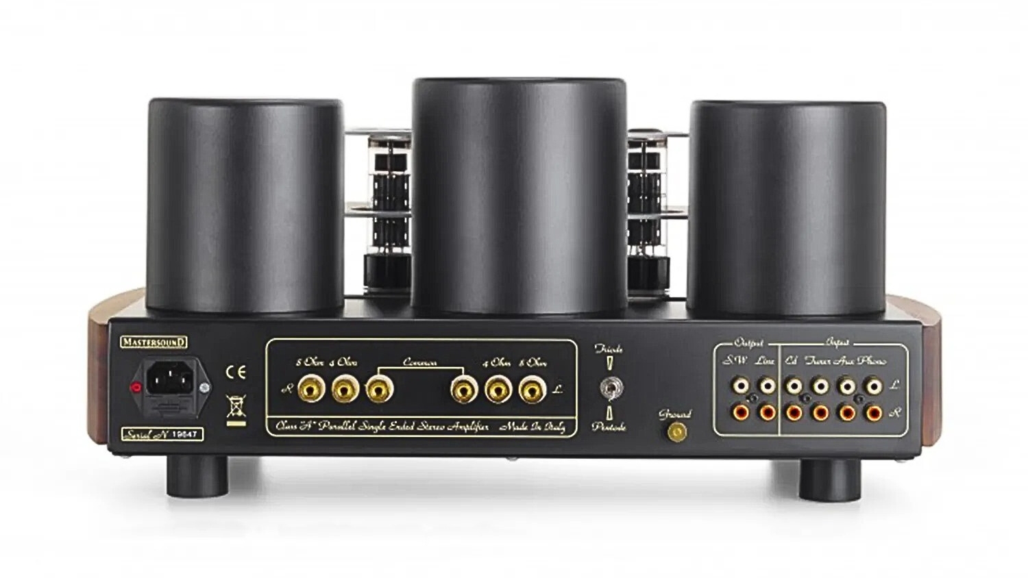 Mặt sau của AMPLY ĐÈN MASTERSOUND DUEVENTI