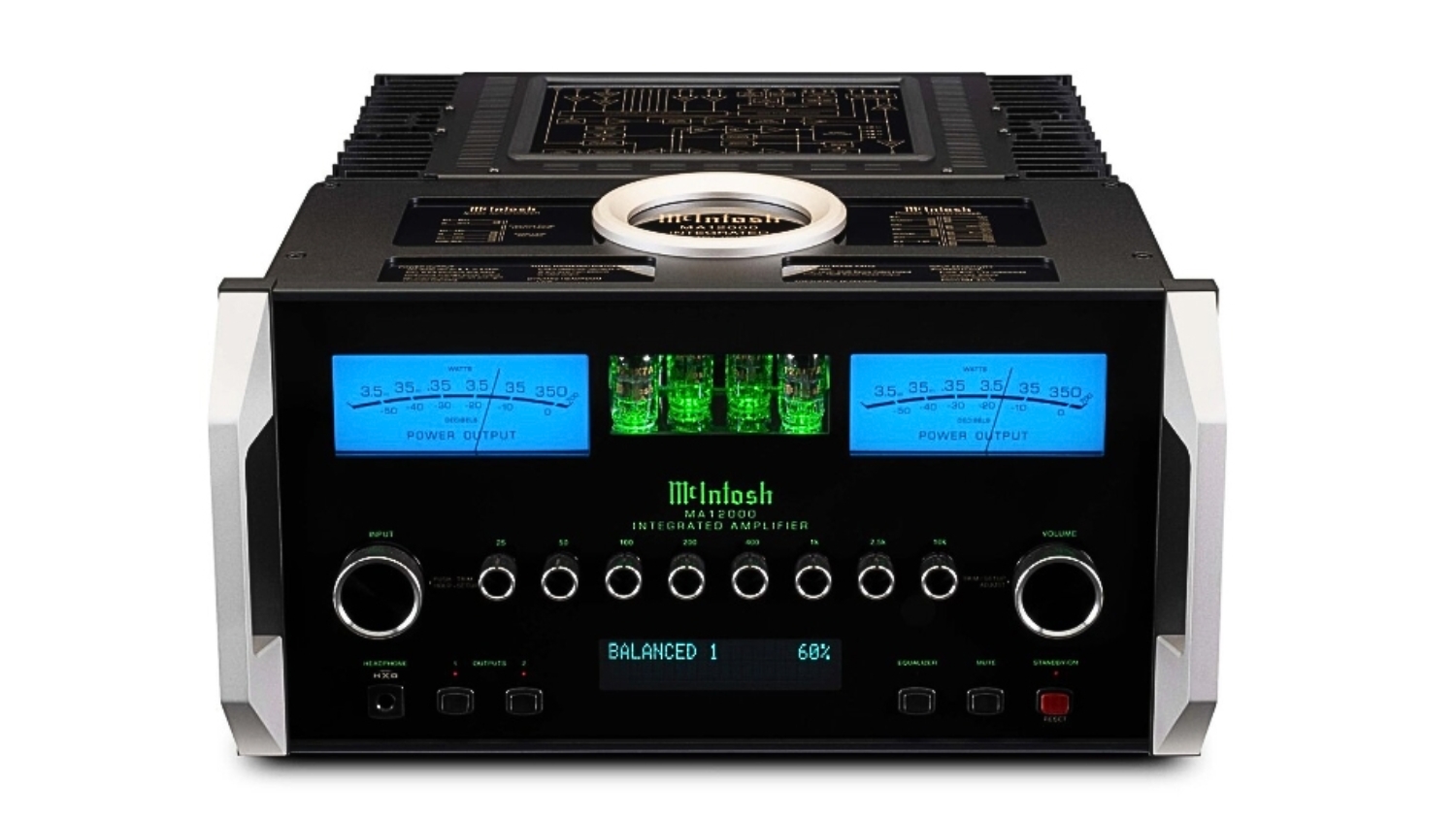 Mặt trước của Amply McIntosh MA12000