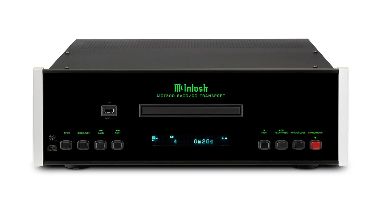 Mặt trước của Đầu SACD/CD McIntosh MCT500