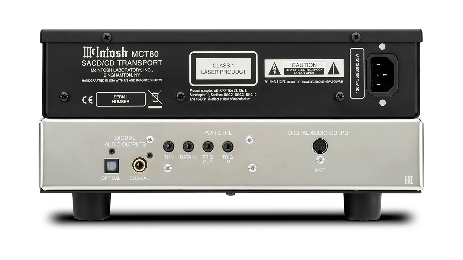 Mặt sau của Đầu SACD/CD McIntosh MCT80